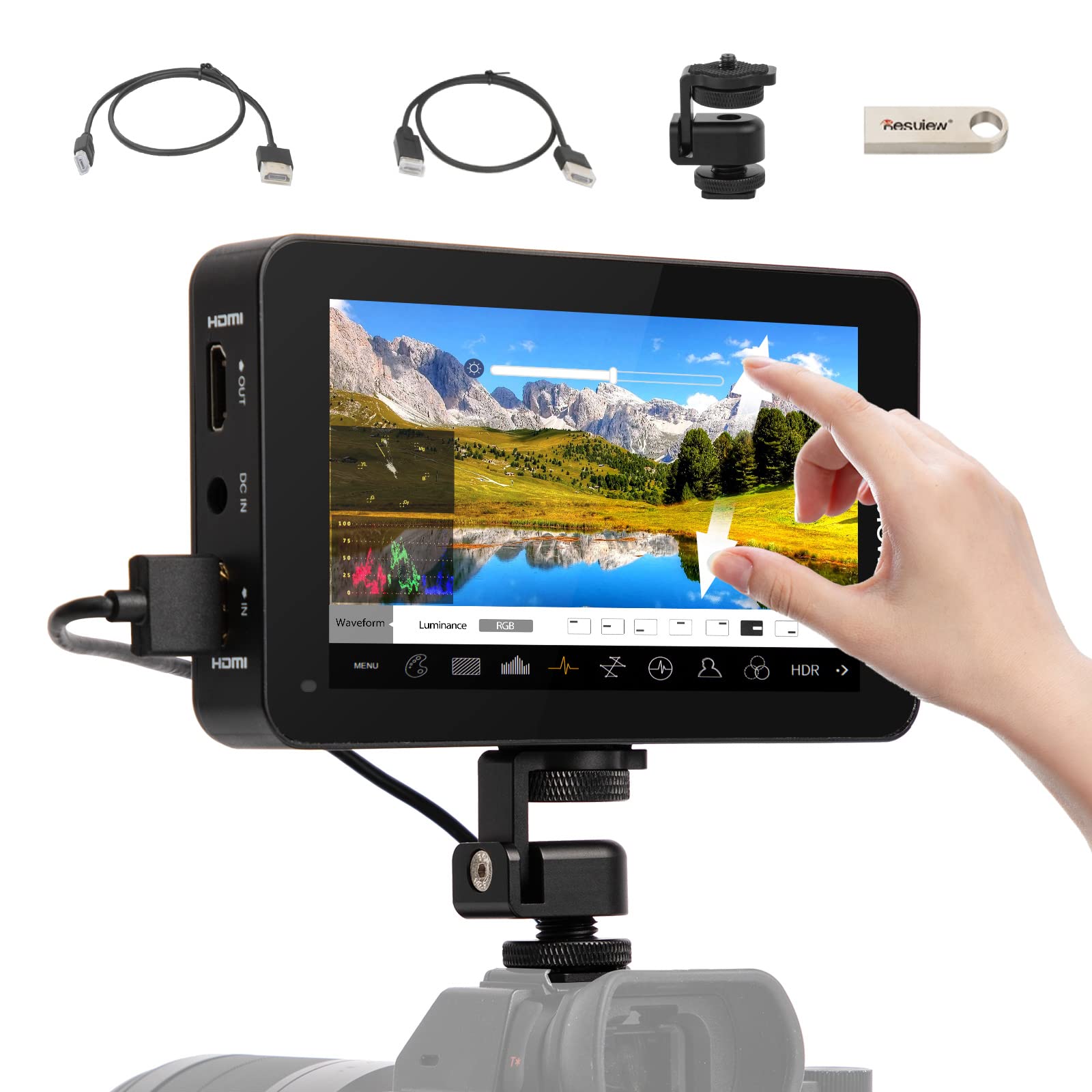 Amazon | Desview-R6-カメラ撮影モニター-2800nit高輝度-5.5インチ