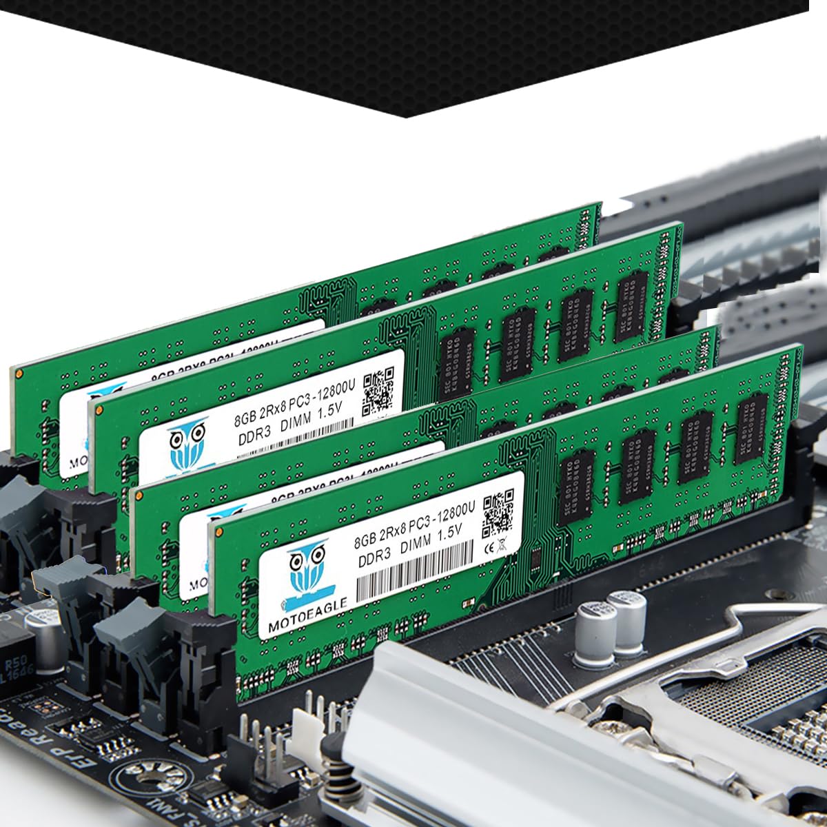 DDR3 RAM 32GB】 32GB (4X8GB) PC3-12800U DDR3-1600 UDIMM 2Rx8 DIMM