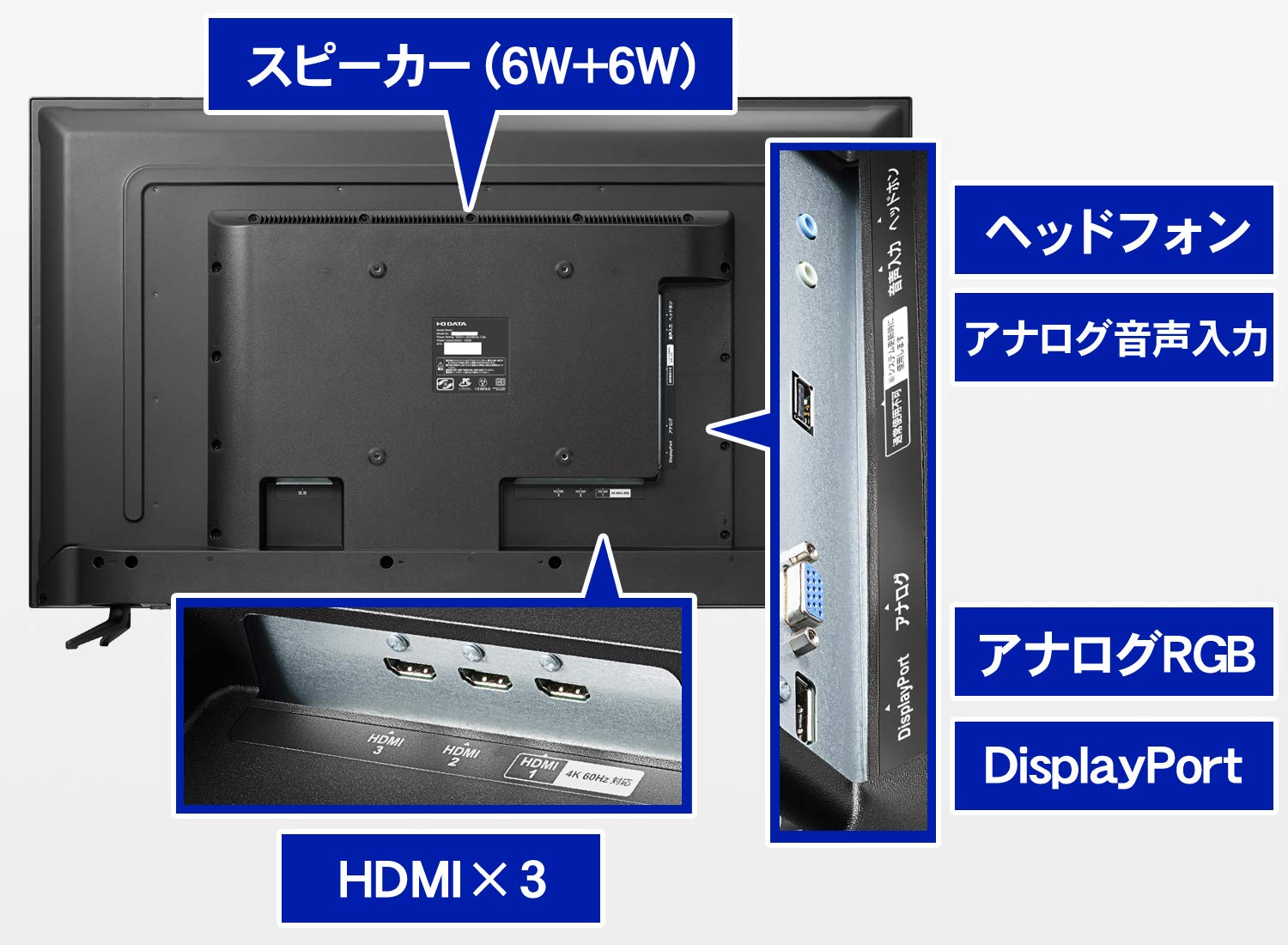 Amazon.co.jp: IODATA モニター 43インチ 4K 60Hz ADSパネル (HDR/PS4