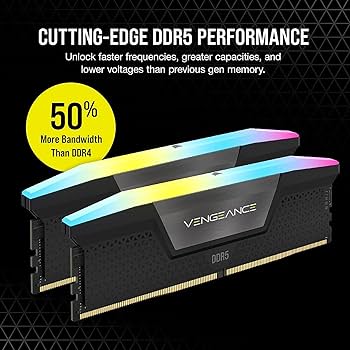 Memória Corsair Vengeance RGB - 32GB (2x16GB), DDR5, 5600Mhz, C40