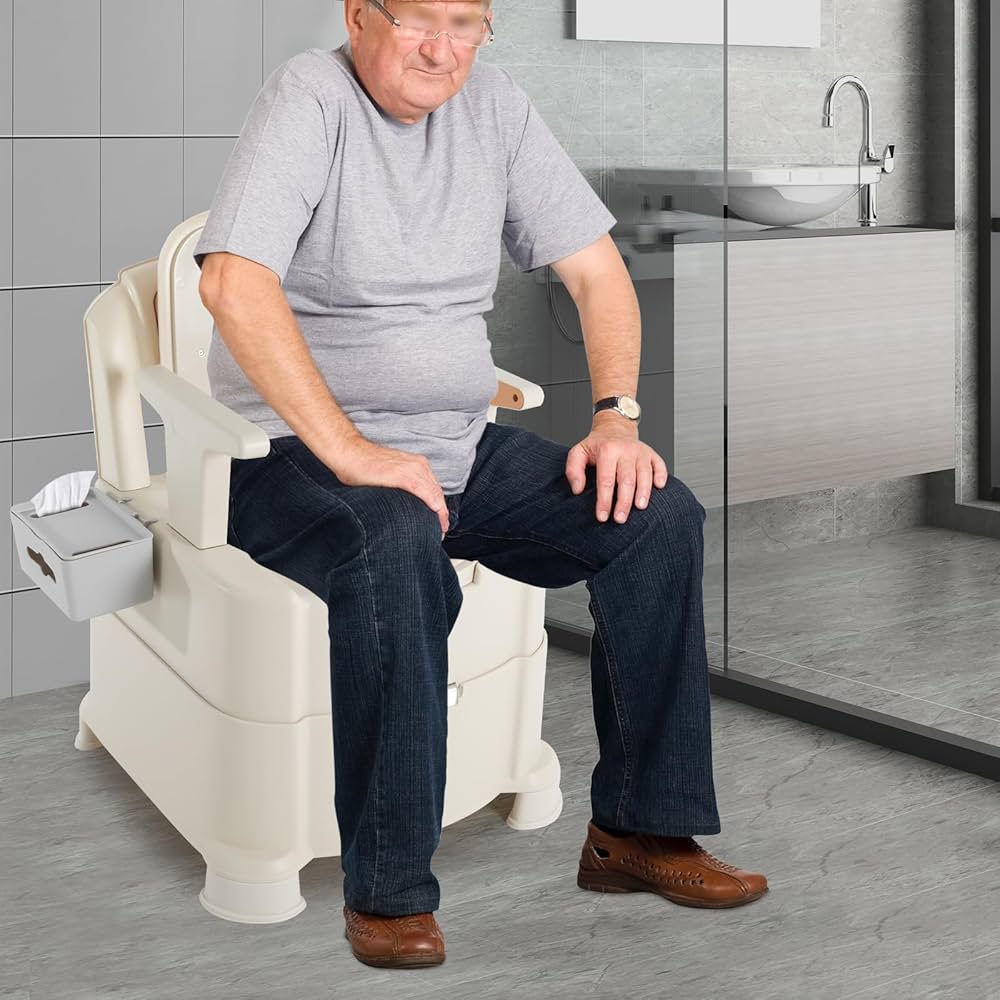 Amazon.com: Removable Portable Toilet, PP Bedside Commodes Chair