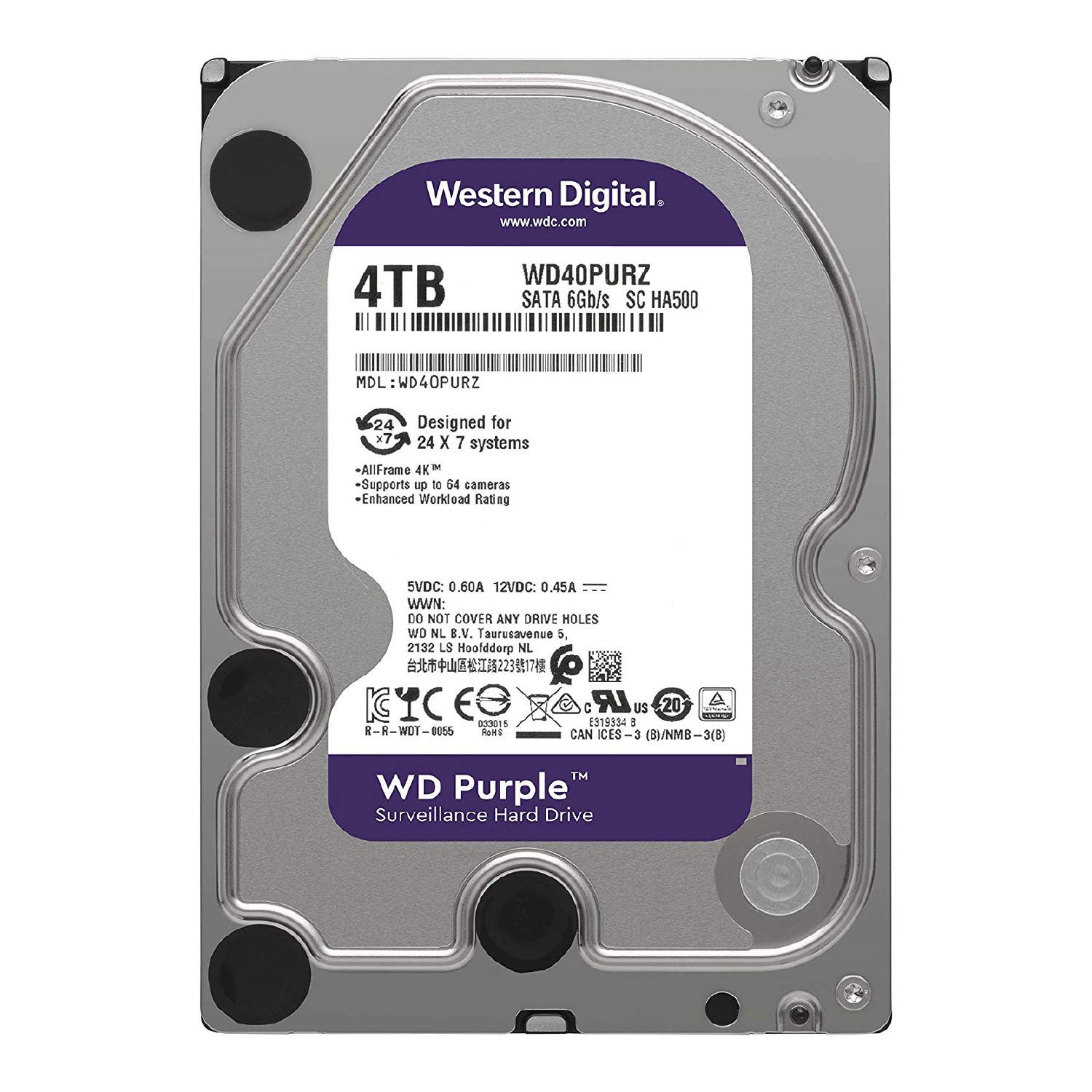 Amazon | Western Digital ウエスタンデジタル 内蔵 HDD 4TB WD Purple