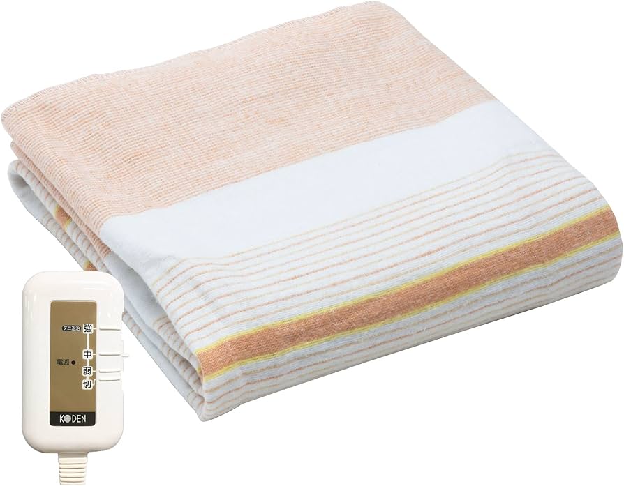 Amazon | 広電(KODEN) 電気毛布 敷き 130×80cm オレンジ 洗える