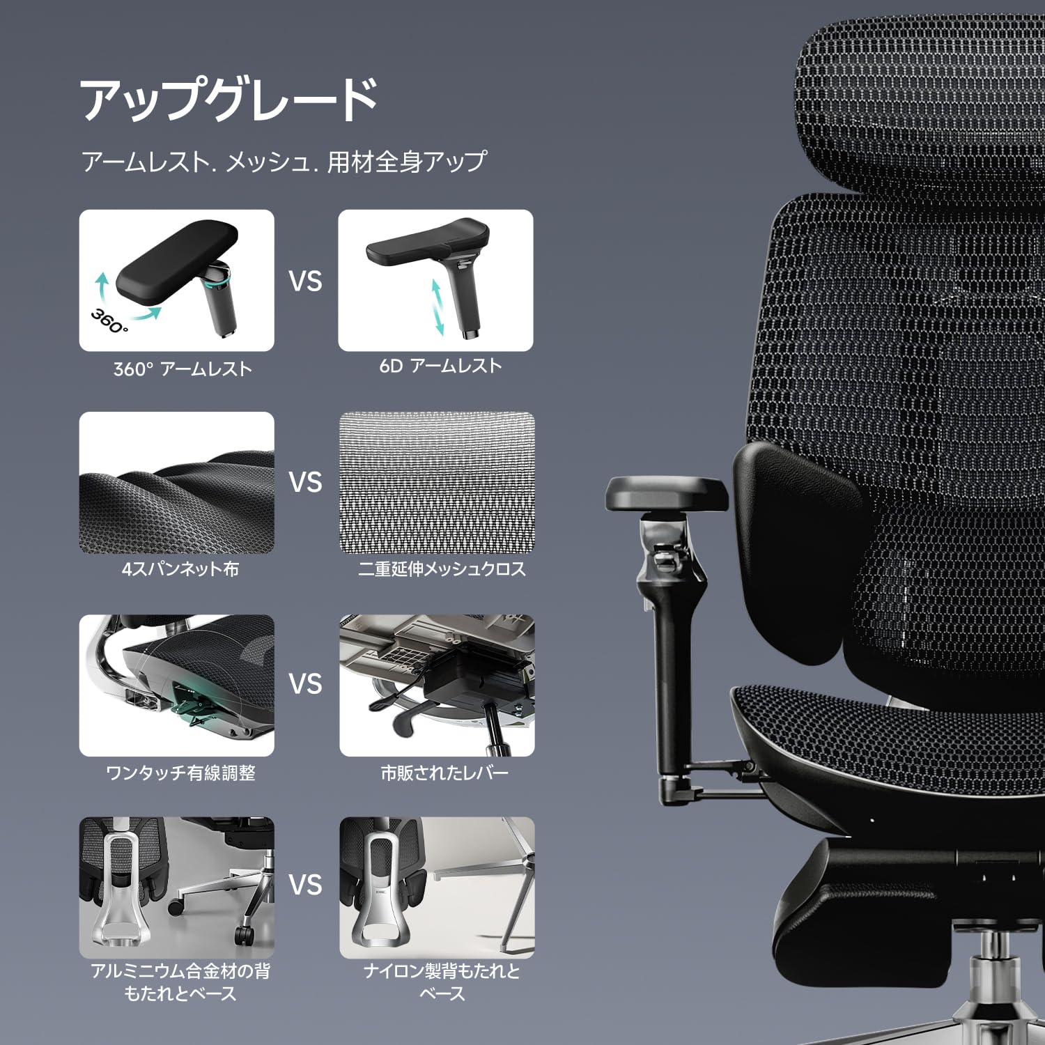 Amazon | Hbada E3 Ultraオフィスチェア 椅子 デスクチェ 人間工学