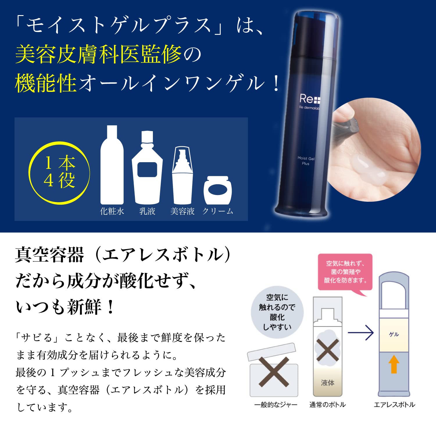 Amazon.co.jp: リ・ダーマラボ モイストゲルプラス 100g