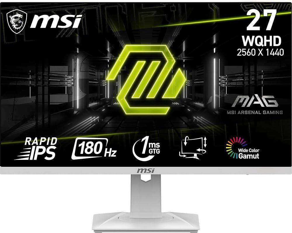新品】MSI MAG 274QRFW 27インチ WQHD モニター 白 MSI MAG 274QRFW