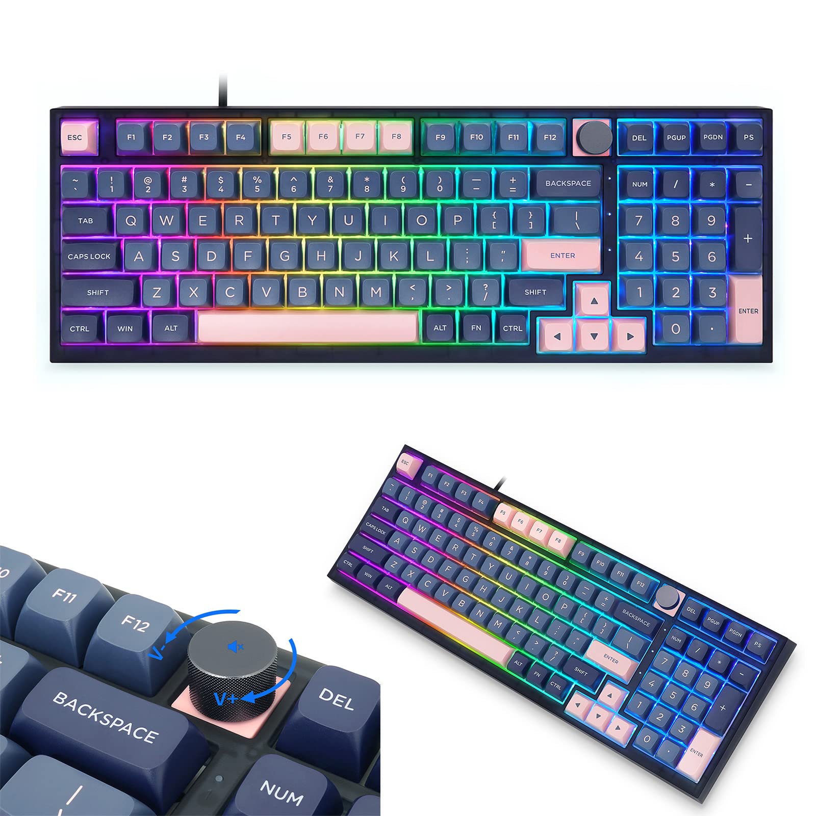 Amazon.co.jp: YS0911 GK980 メカニカルキーボード 光学ホットスワップ