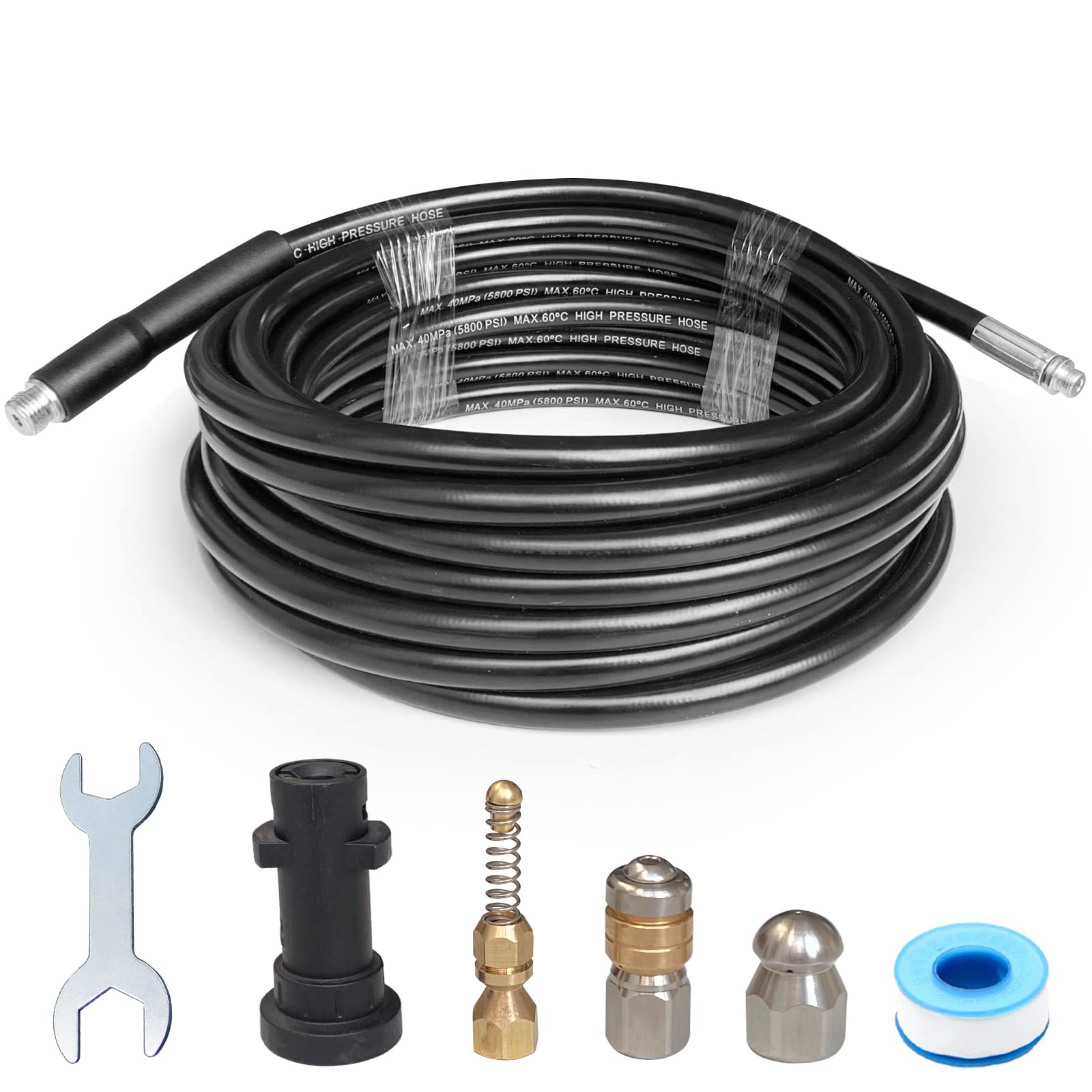 Amazon.co.jp: CONPURL パイプクリーニングホース ケルヒャー対応 逆