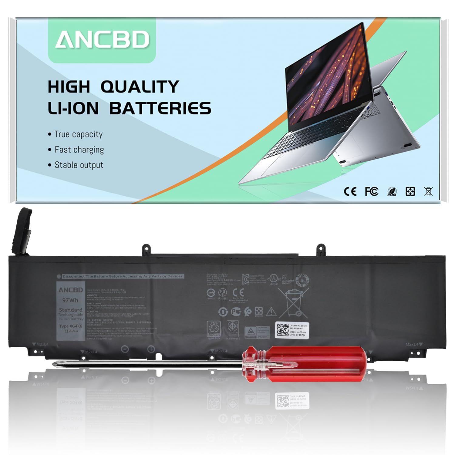 Amazon.com: XG4K6 5XJ6R Battery Replacement for Dell XPS 17 9700