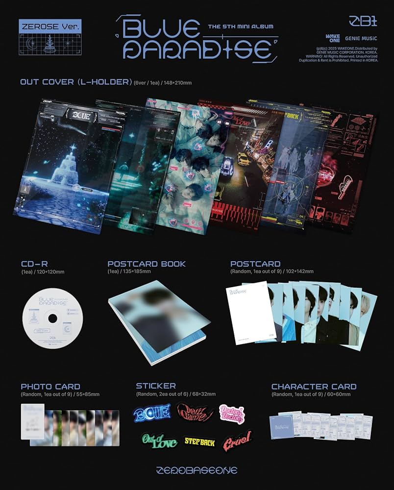 Amazon.co.jp: ZEROBASEONE BLUE PARADISE 5th Mini Album with