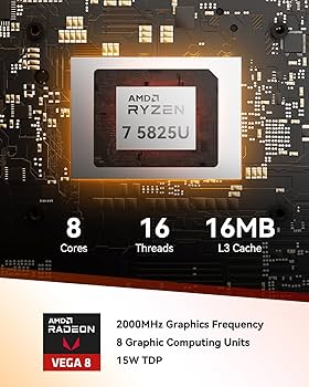 Amazon.com: GEEKOM A5 Mini PC with AMD Ryzen 7 5825U, 3-Year