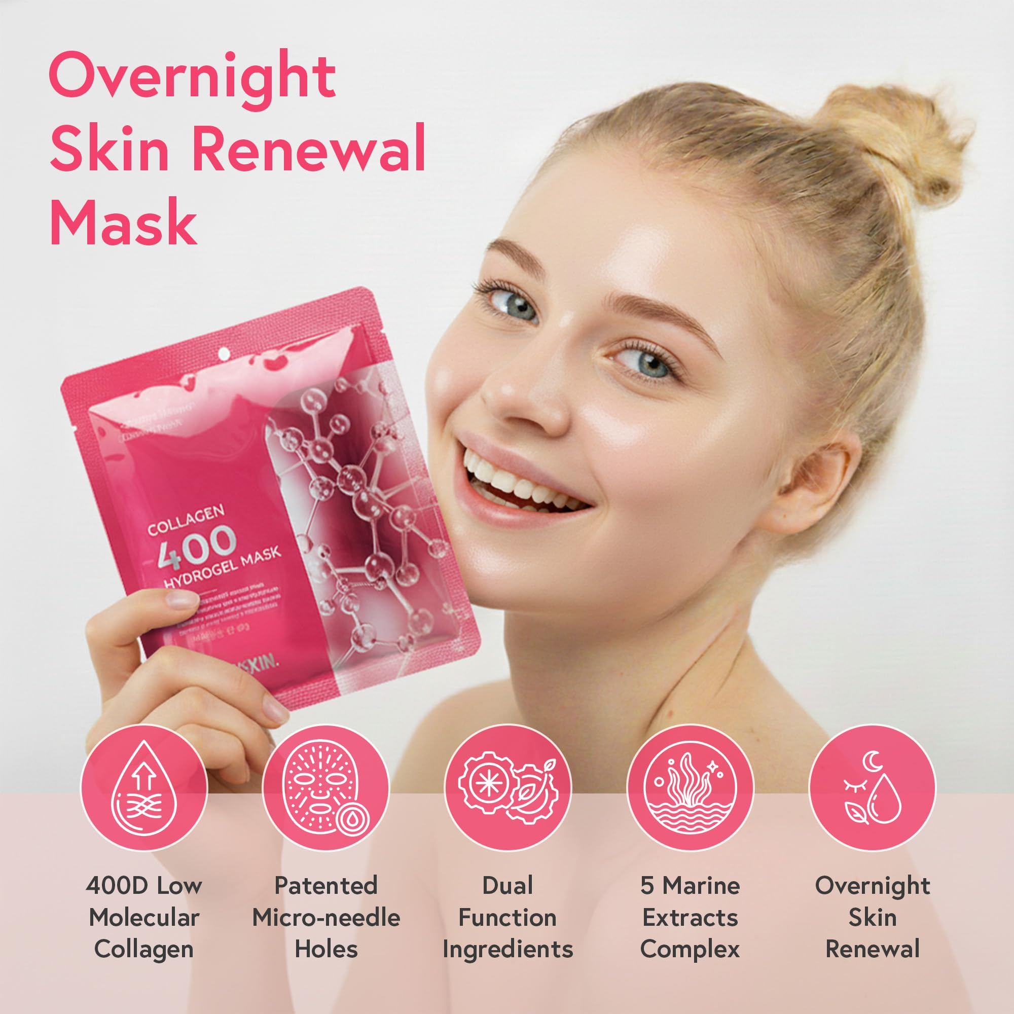 Amazon.co.jp: PRETTYSKIN 韓国製 ハイドロゲル スリーピングマスク 5