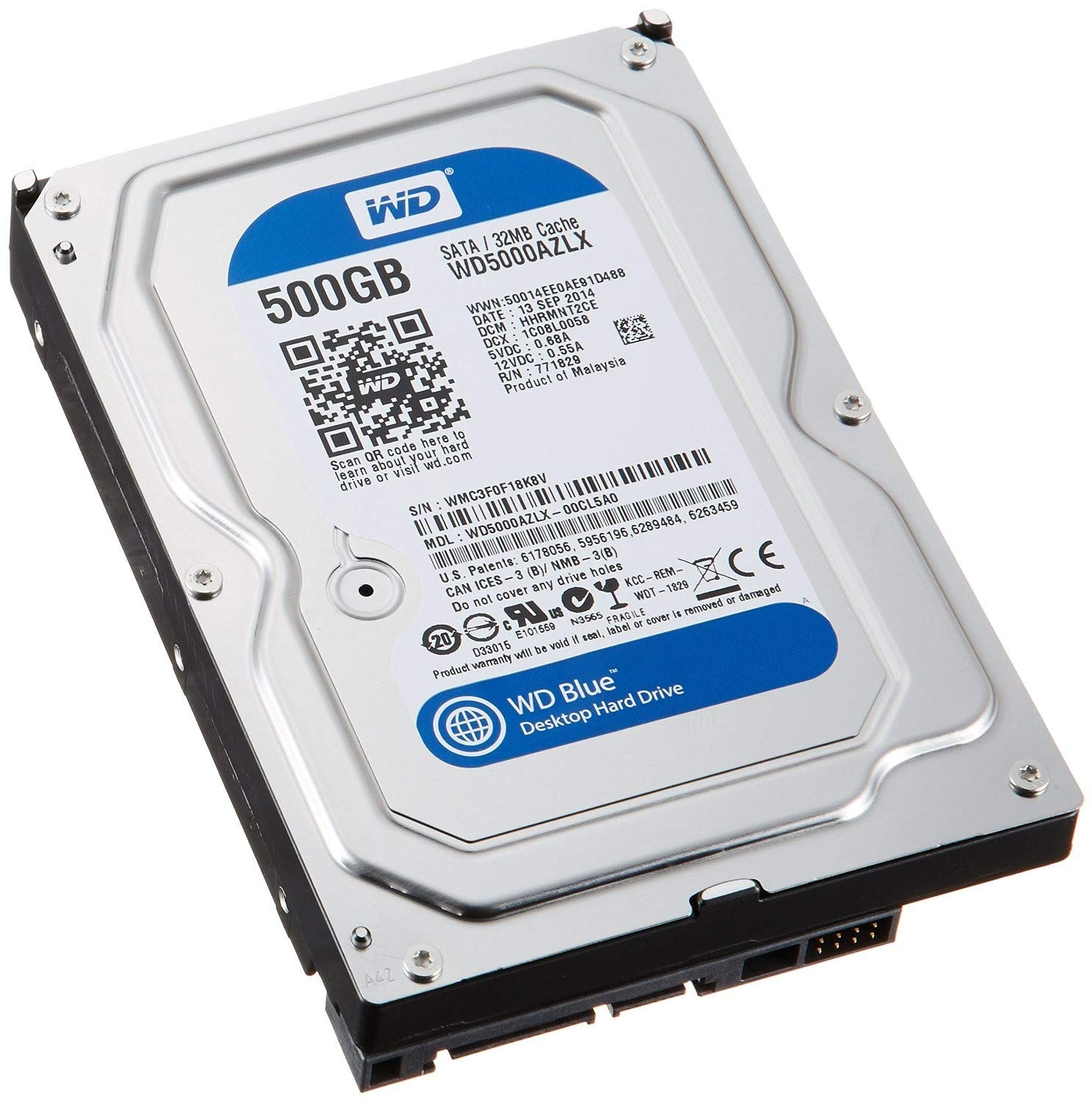 Amazon.com: Western Digital Blue WD5000AZLX 500GB 7200RPM 32MB