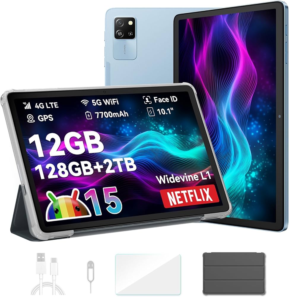 Blackview Tab 60 Pro Android 15 Tablet, Dual 4G SIM Tablet PC, 5G