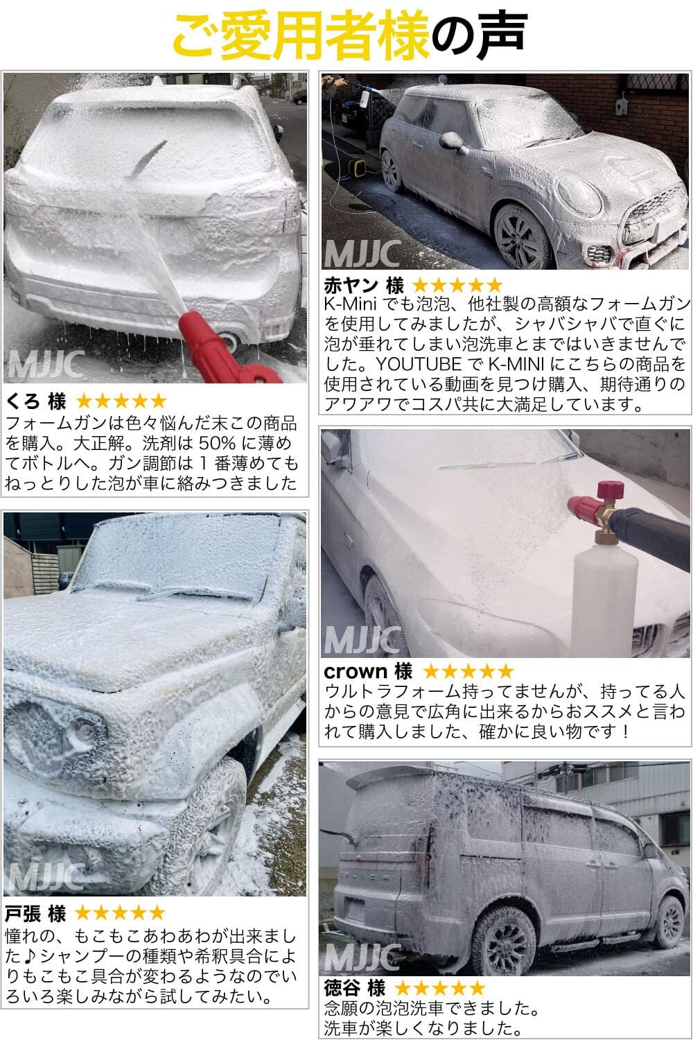 Amazon | MJJC 泡洗車 フォームガン ボッシュ・マキタ一部モデルに対応