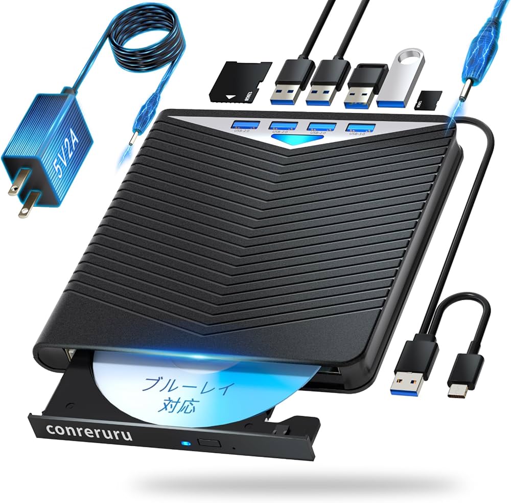Amazon.co.jp: ブルーレイドライブ外付け USB-A/TypeC対応 再生