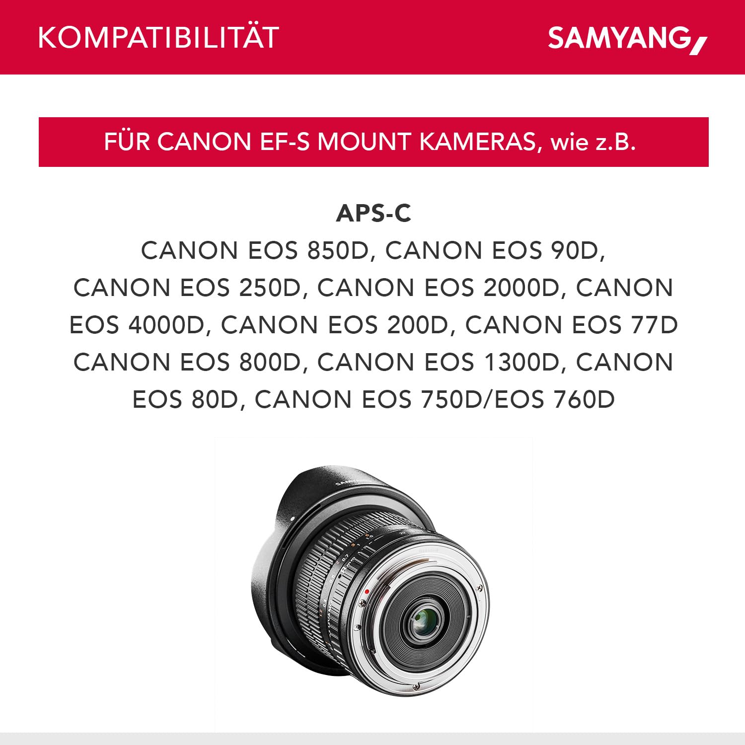 Amazon.com : SAMYANG 8 mm f/3.5 UMC CS II fisheye Lens - for Canon