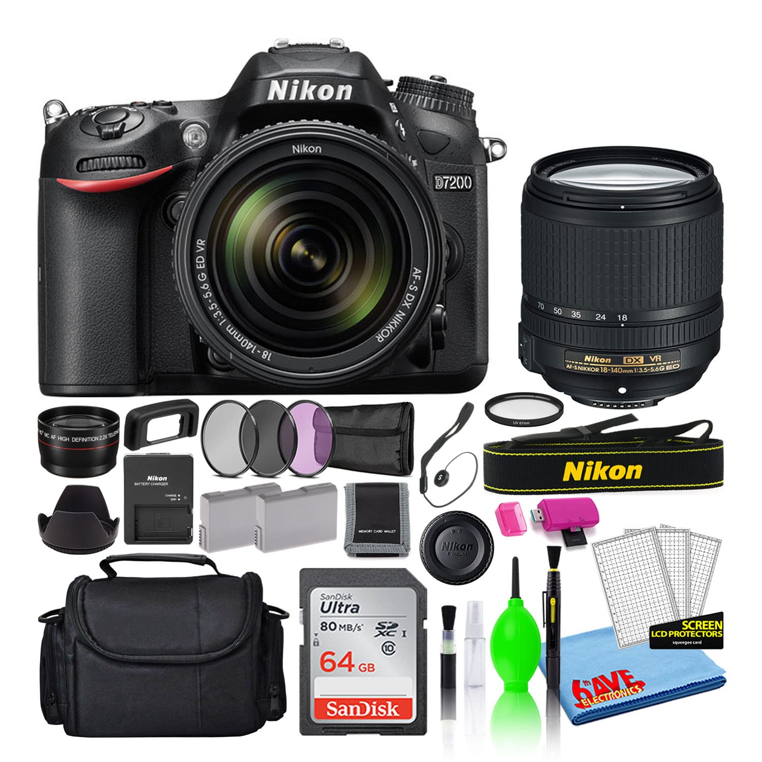 Amazon.com : Nikon D7200 24.2MP DSLR Digital Camera with 18-140mm