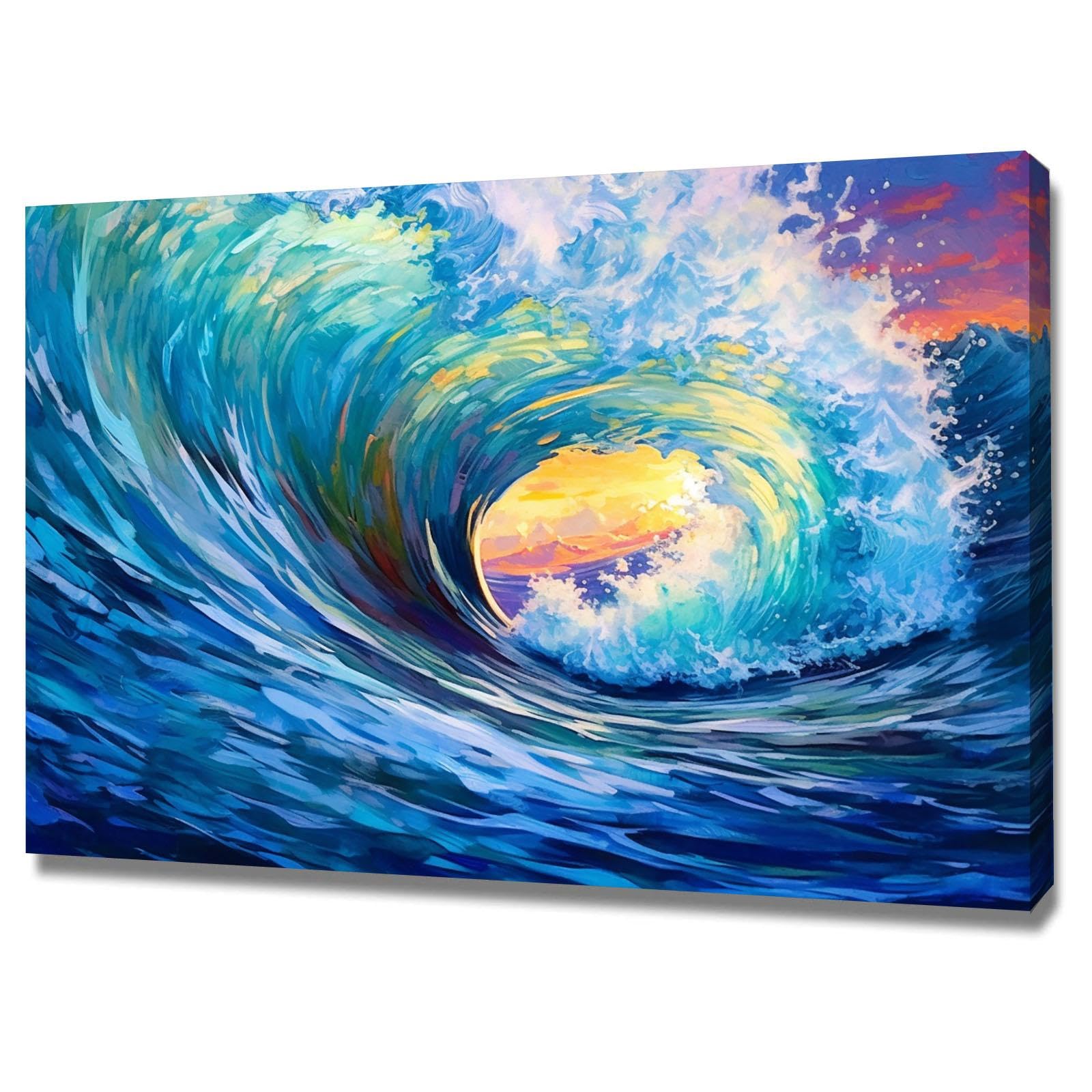 Amazon.co.jp: SHYAMIC 海絵 アート海 自然風景, オーシャンウェーブ