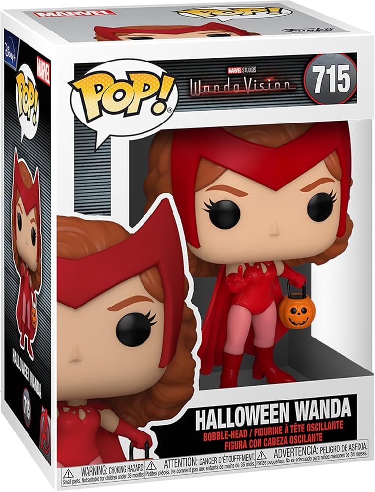 FUNKO POP MARVEL WANDAVISION HALLOWEEN WANDA FIGURU : Funko