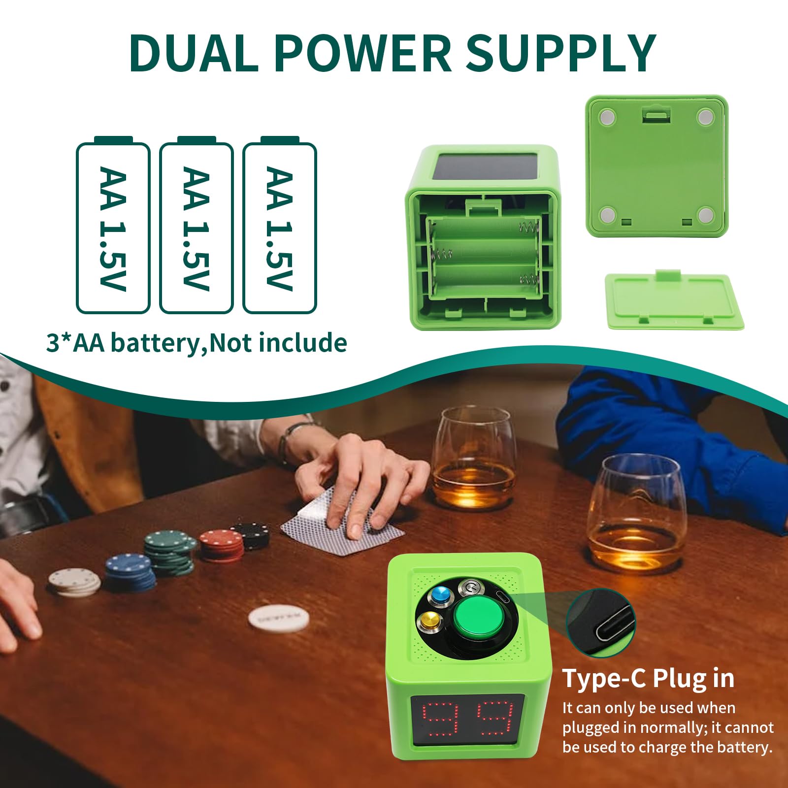 Amazon.co.jp: GANXIN ポーカーショットクロック 秒カウントダウン