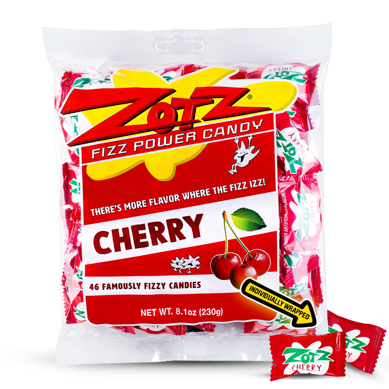 Zotz Fizzy Old-Fashioned Hard Candy Fruit Flavoured Hard Candies