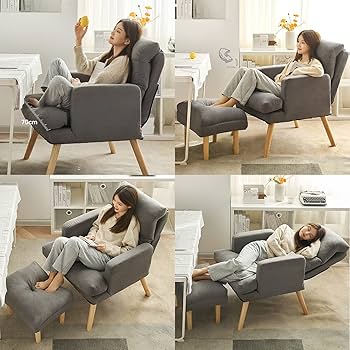 Amazon｜一人用 ソファー オットマン付きソファ 1人掛け ソファー