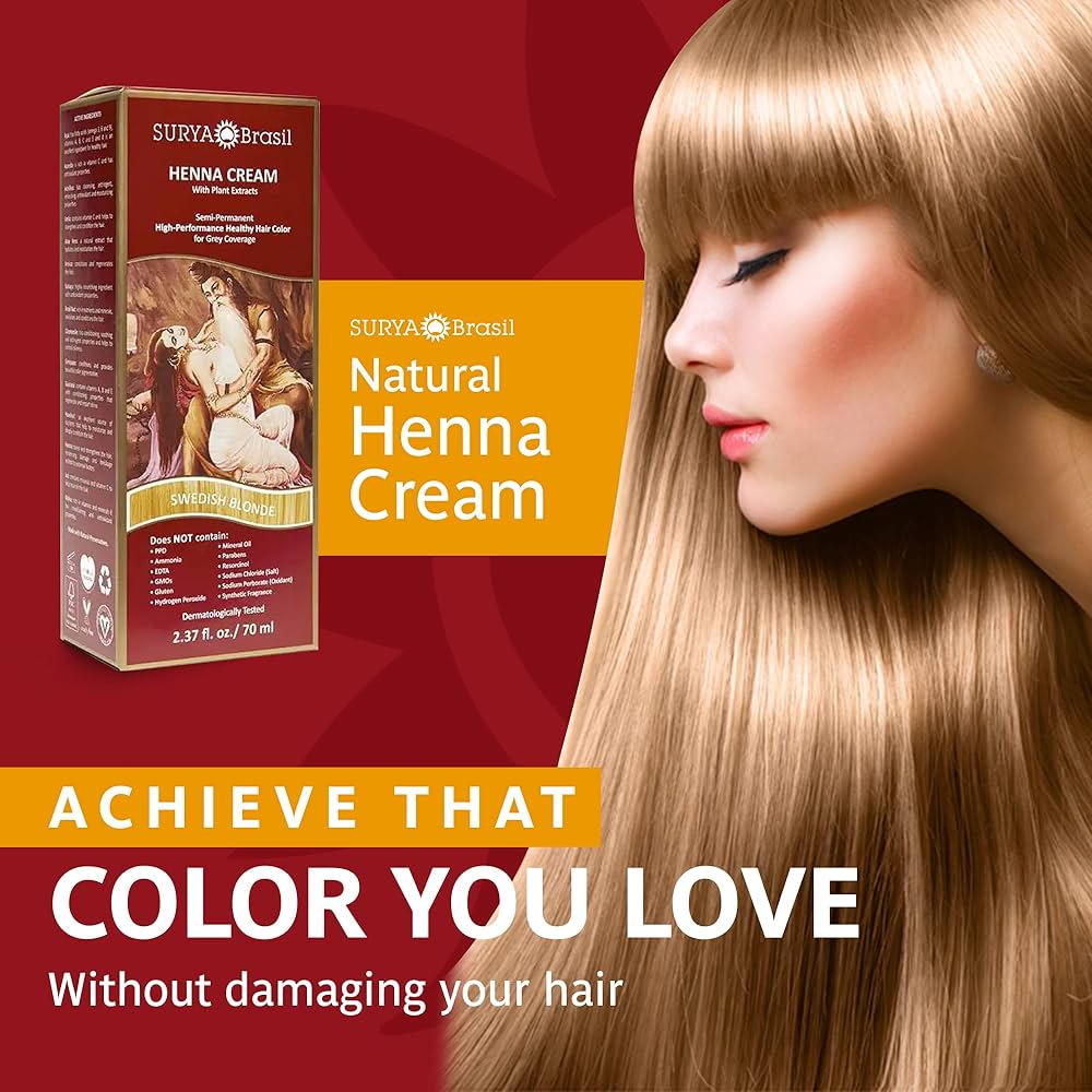Amazon.com : Surya Brasil Products Henna Cream, Swedish Blonde
