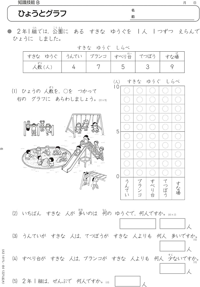 コピーしてすぐ使える 観点別で評価ができる 教科書算数テストプリント