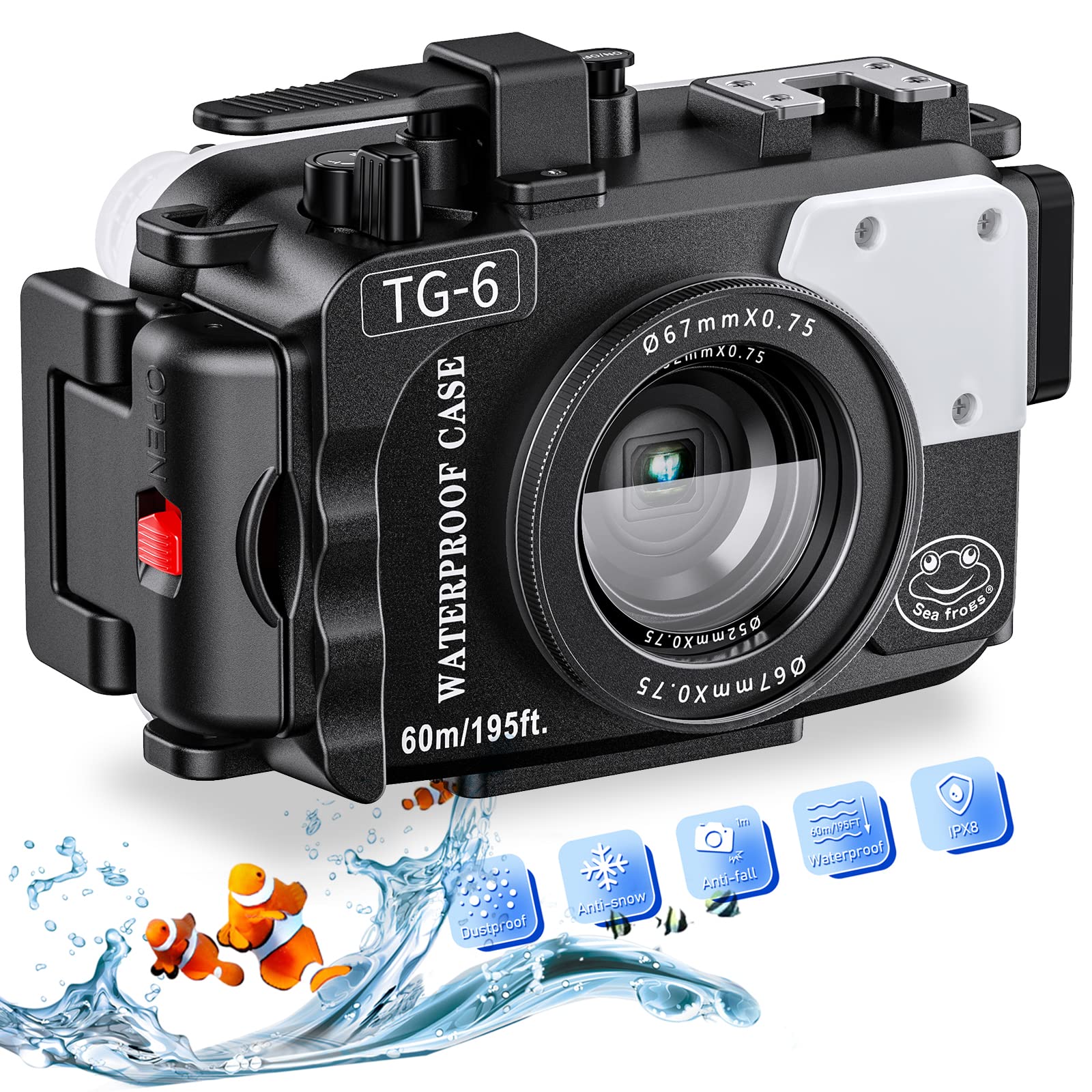 Amazon | Seafrogs 水中カメラハウジング オリンパス TG-6用