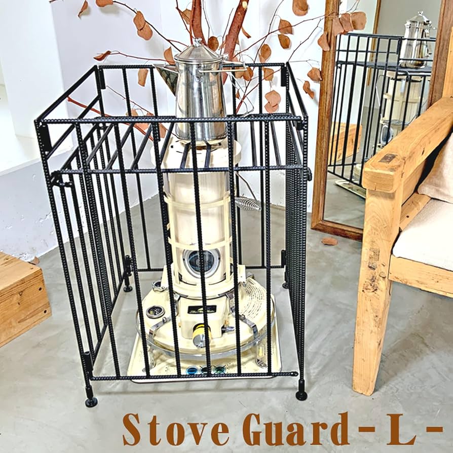Amazon.co.jp: 武友工房 Lサイズ ストーブガード 折畳み 対流式 屋根
