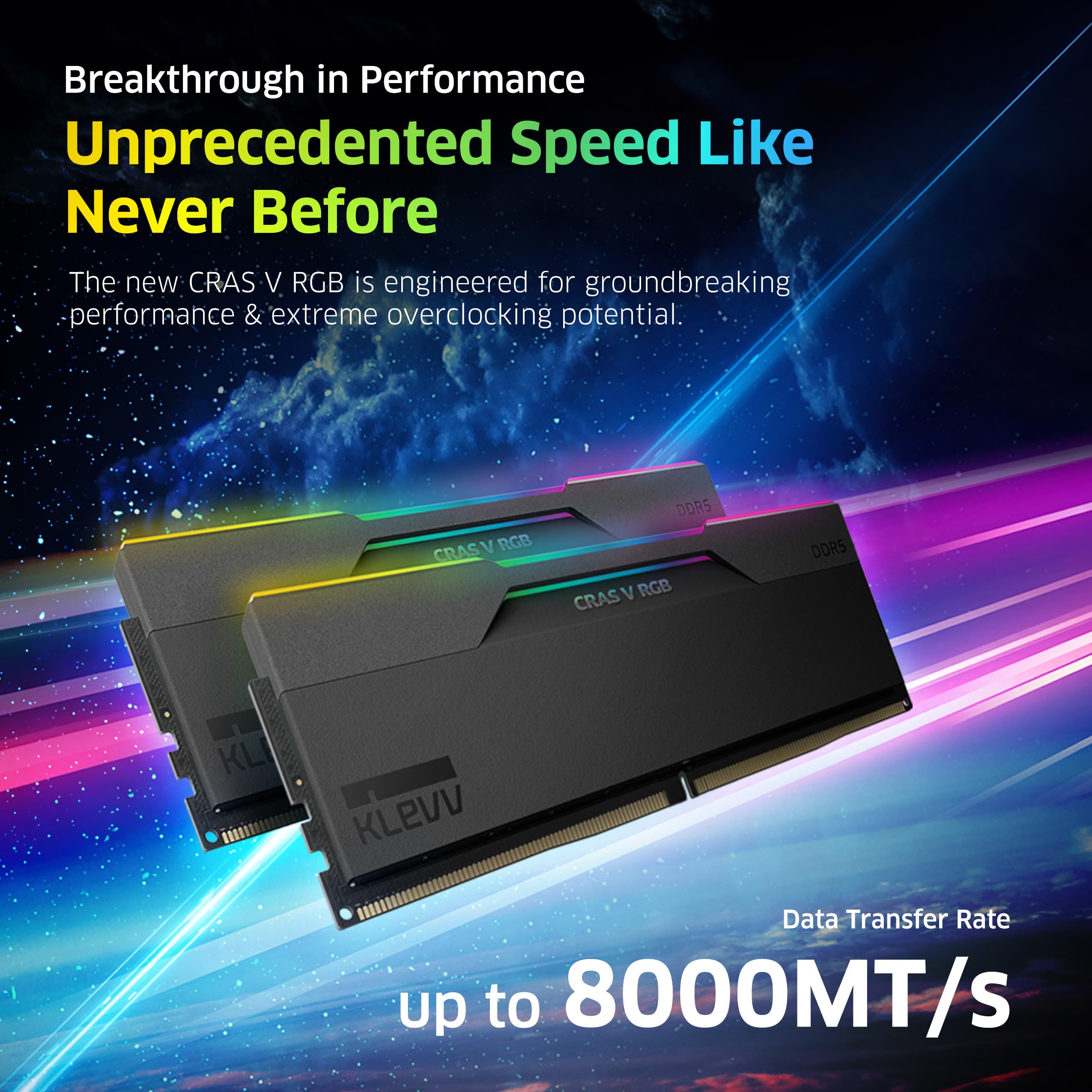 KLEVV CRAS V RGB DDR5 32GB (2x16GB) 6400MHz CL32 SK Hynix A-Die