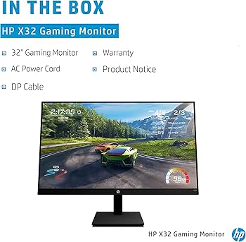 HP X32 31.5 Inch IPS QHD 165Hz 1ms Gaming Monitor With DisplayPort
