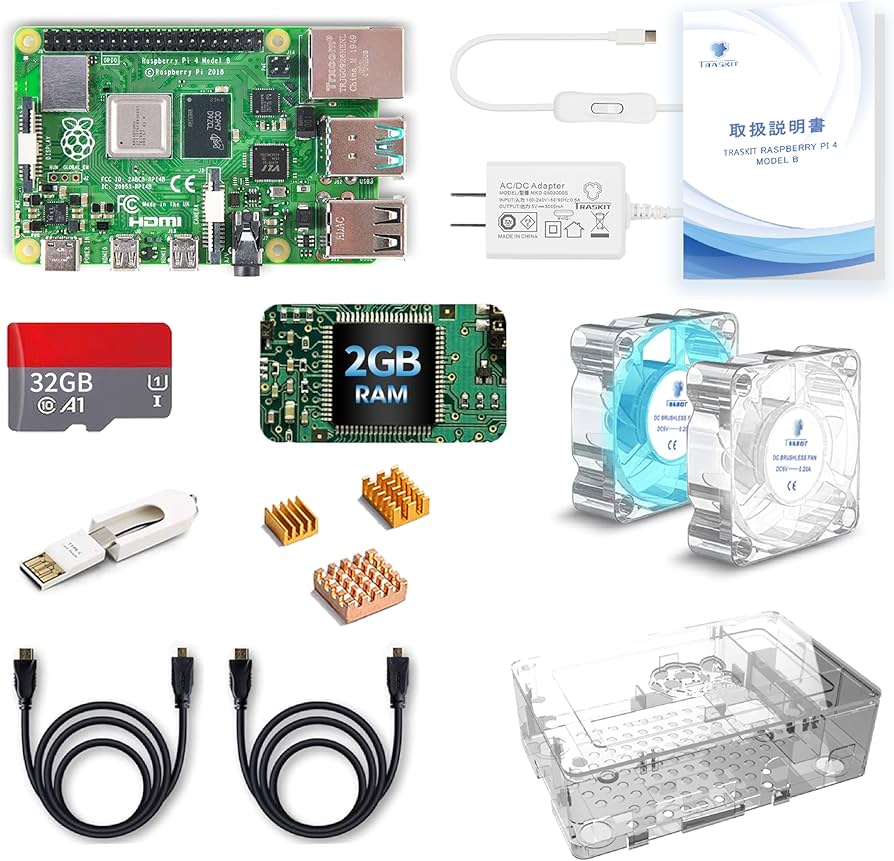 Amazon.co.jp: TRASKIT Starter Kit for Raspberry Pi 4 Model B