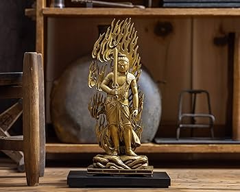 Amazon｜仏像 不動明王 蝋型25cm（金色/青銅（ブロンズ）製） 仏師