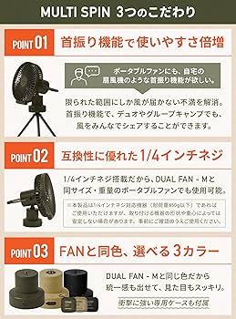 Amazon.co.jp: CARGO CONTAINER カーゴコンテナ MULTI SPIN ファン 首