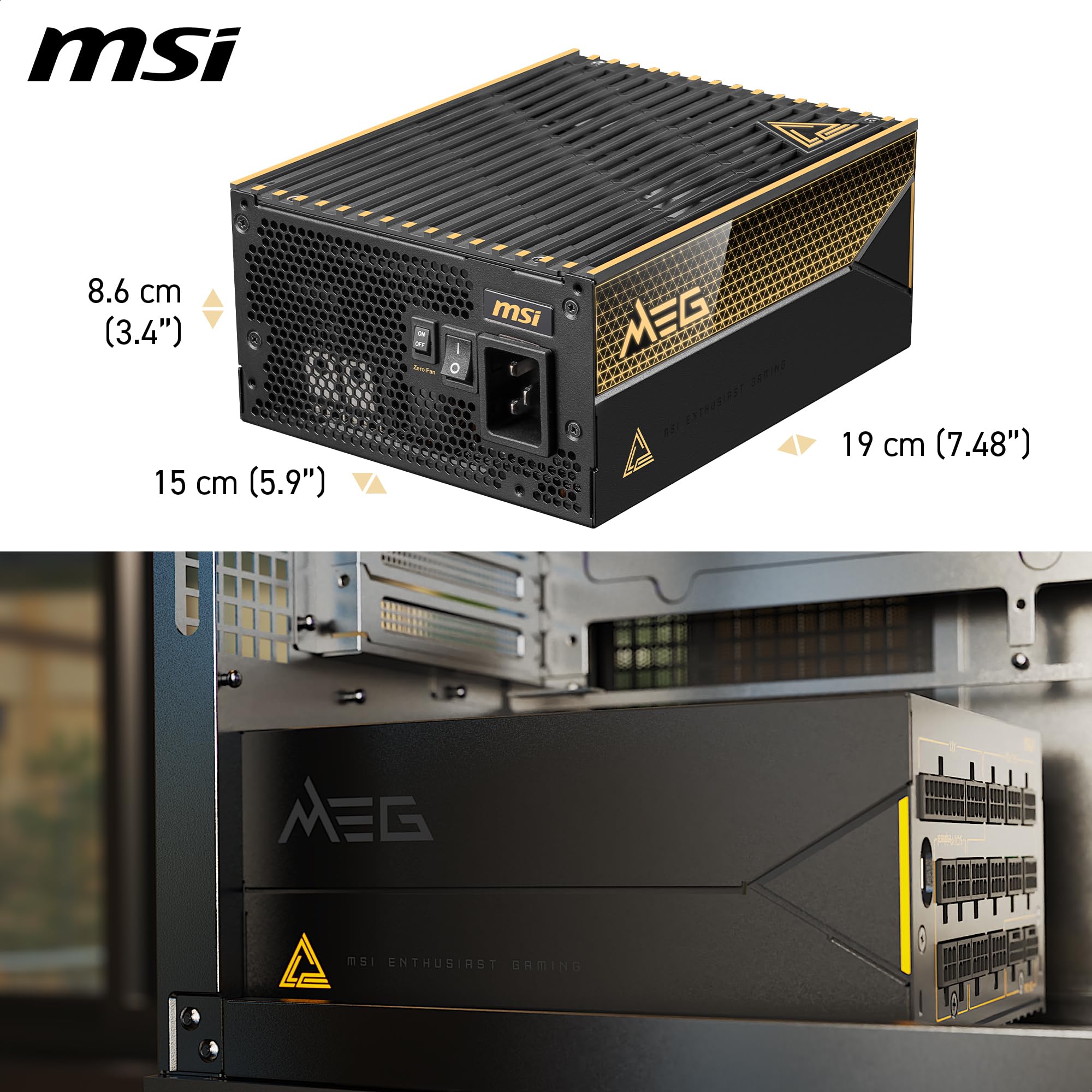 Amazon.com: MSI MEG Ai1600T PCIE5, Fully Modular Gaming 1600W
