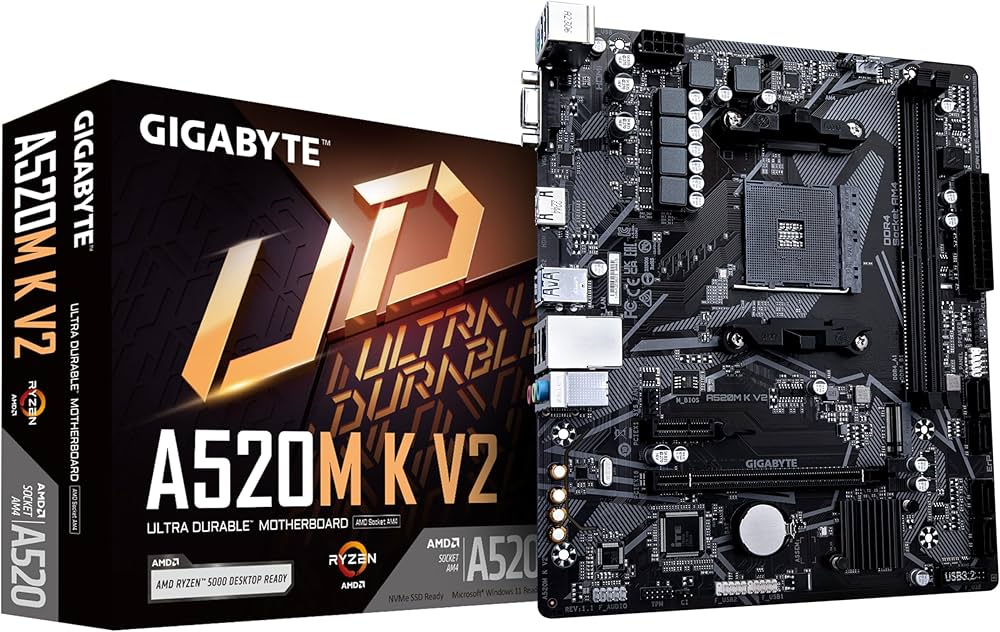 Amazon | Gigabyte A520M K V2 マザーボード AMD A520 ソケット AM4