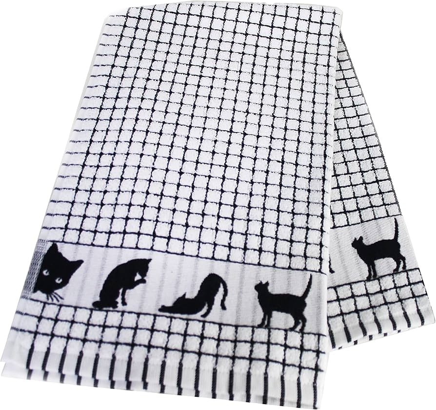 Amazon.com: Samuel Lamont Poli-dri Jacquard Tea Towel Cat : Home