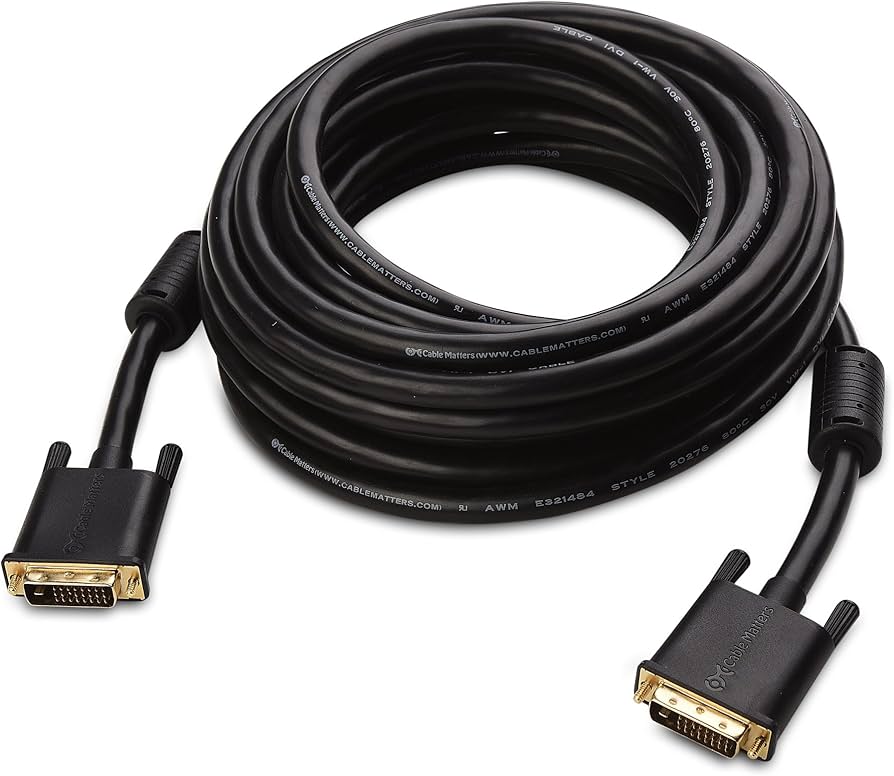 Amazon.com: Cable Matters DVI Cable with Ferrites - 25ft, DVI Dual