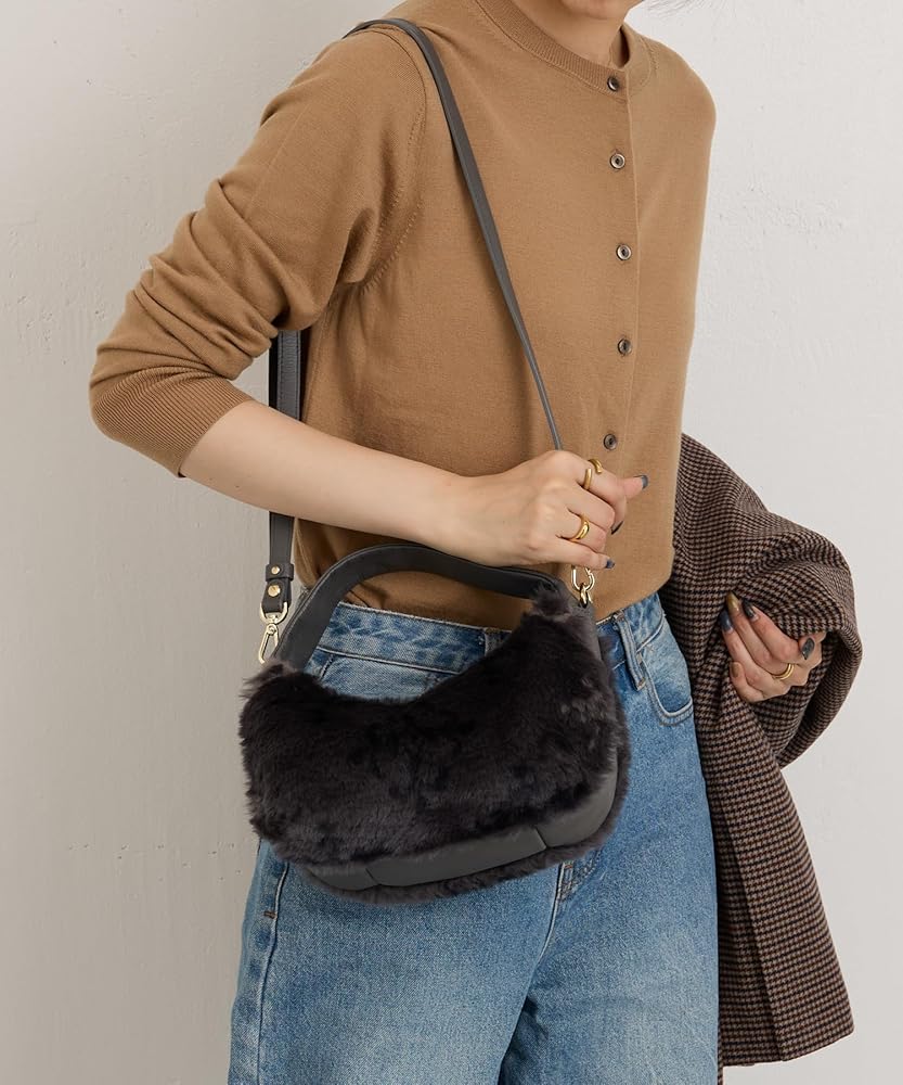 Amazon | [ラシット] モノグラムファー 2wayミニショルダーバッグ (CE