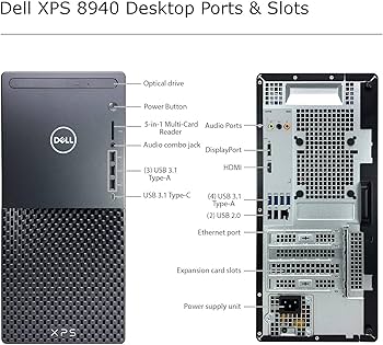 Amazon.com: Dell XPS 8940 Tower Desktop Computer - 10th Gen Intel