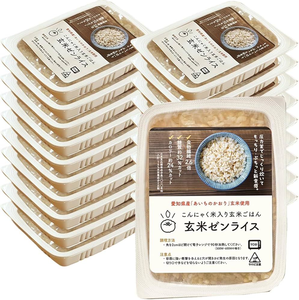 Amazon.co.jp: 【こんにゃく米入り】伊豆河童 玄米ゼンライス 160g×20