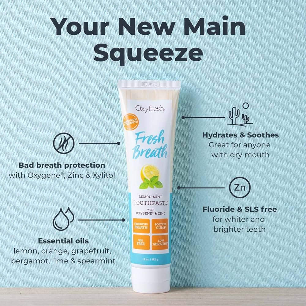Amazon.com: Oxyfresh Maximum Fresh Breath Lemon Mint Toothpaste