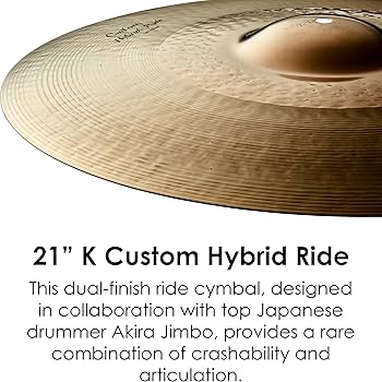 Amazon.com: Avedis Zildjian Company K Custom Hybrid Ride Cymbal
