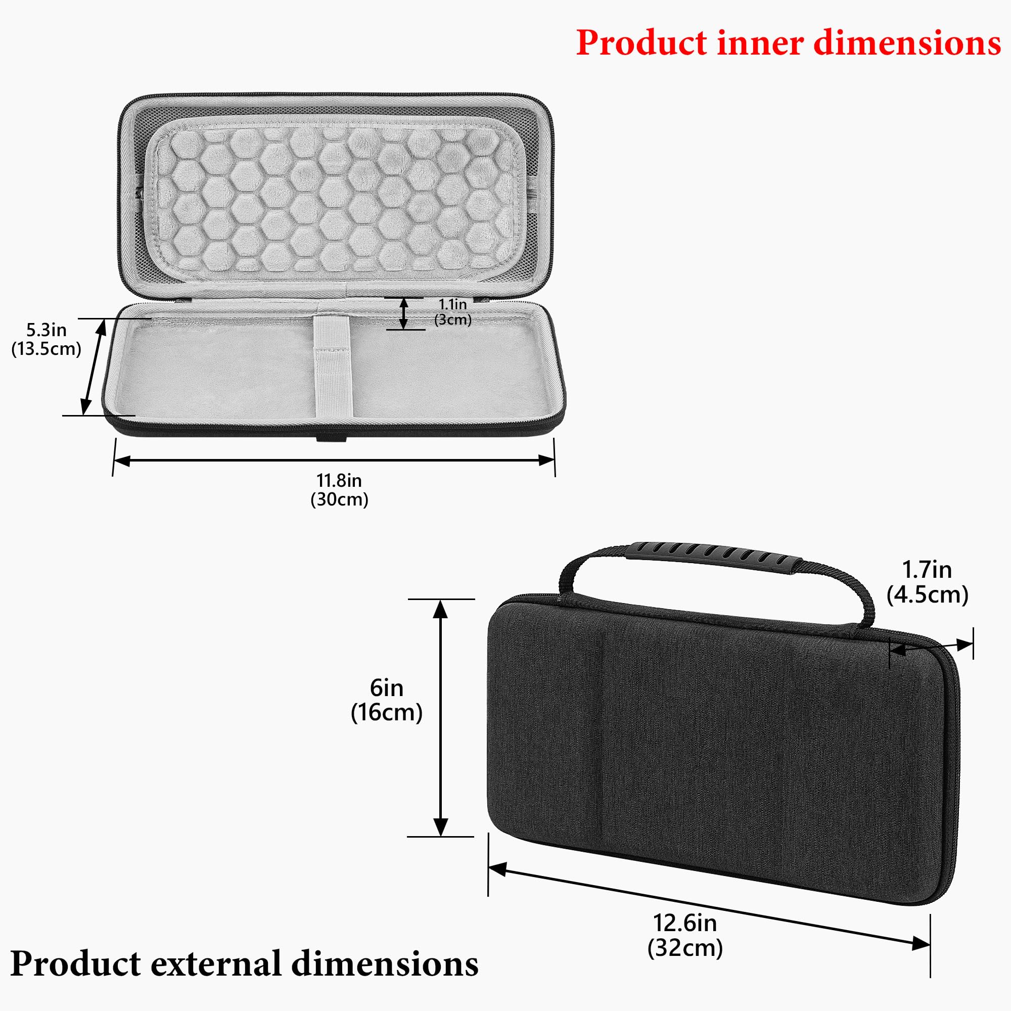 Amazon.co.jp: Geekria キーボードケース 収納ケース 互換品