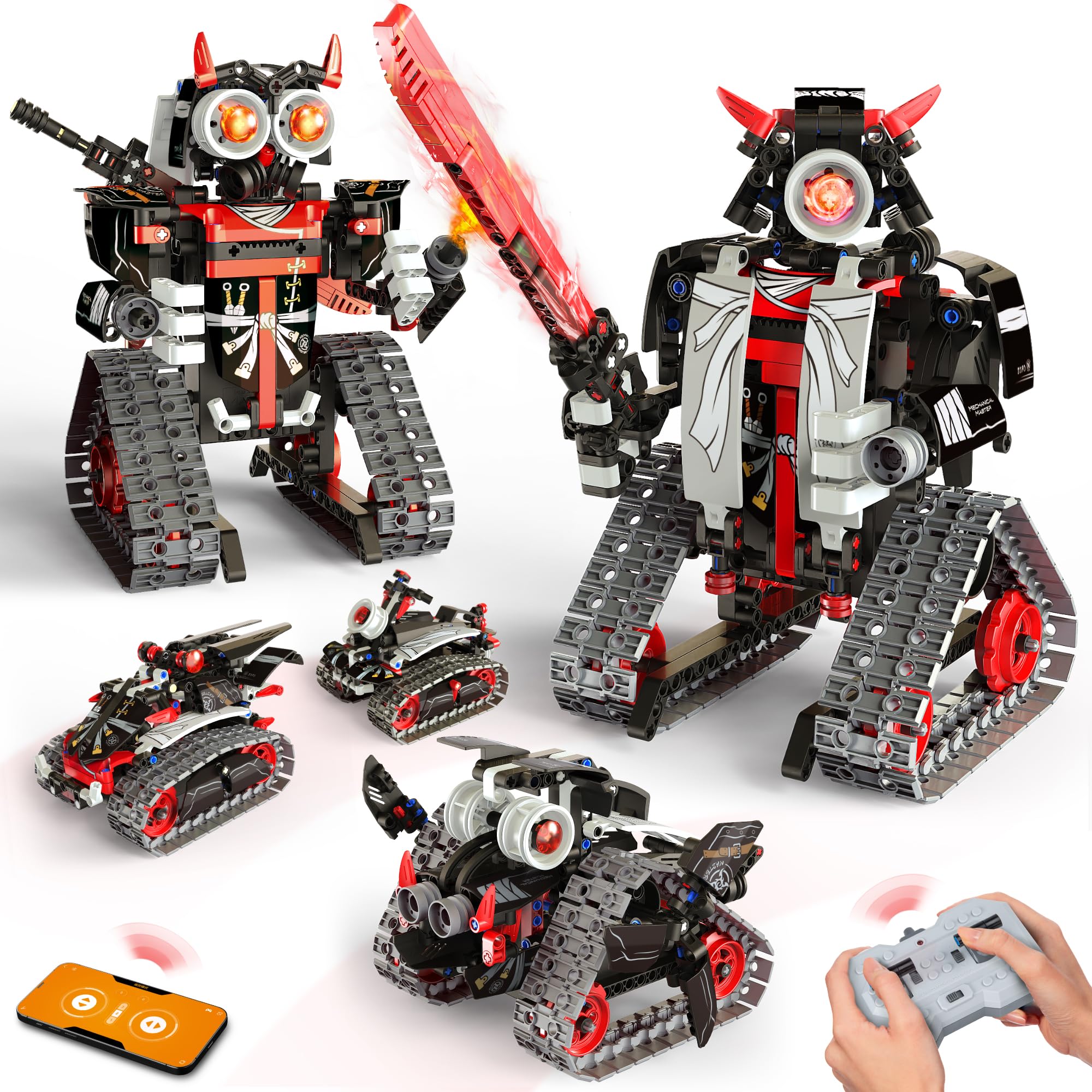 Amazon.com: Opmind 5 in 1 STEM RC Robot Building Kit, APP & Remote