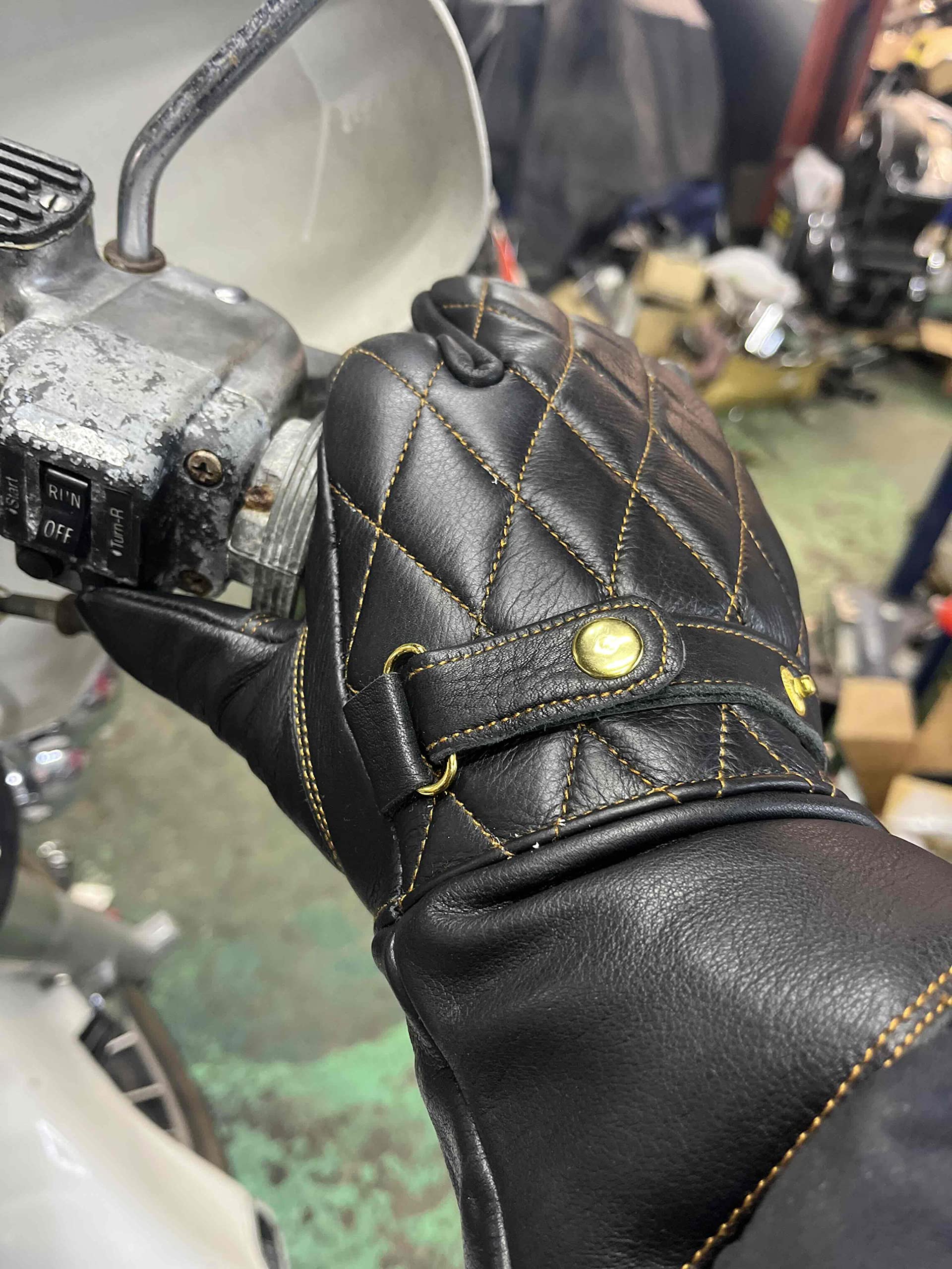 Amazon | CHOPPERS STRONGガントレット M 牛革・バイクグローブ glb-04