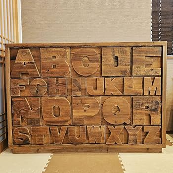 Amazon.co.jp: ABCチェスト アルファベット キャビネット 古材