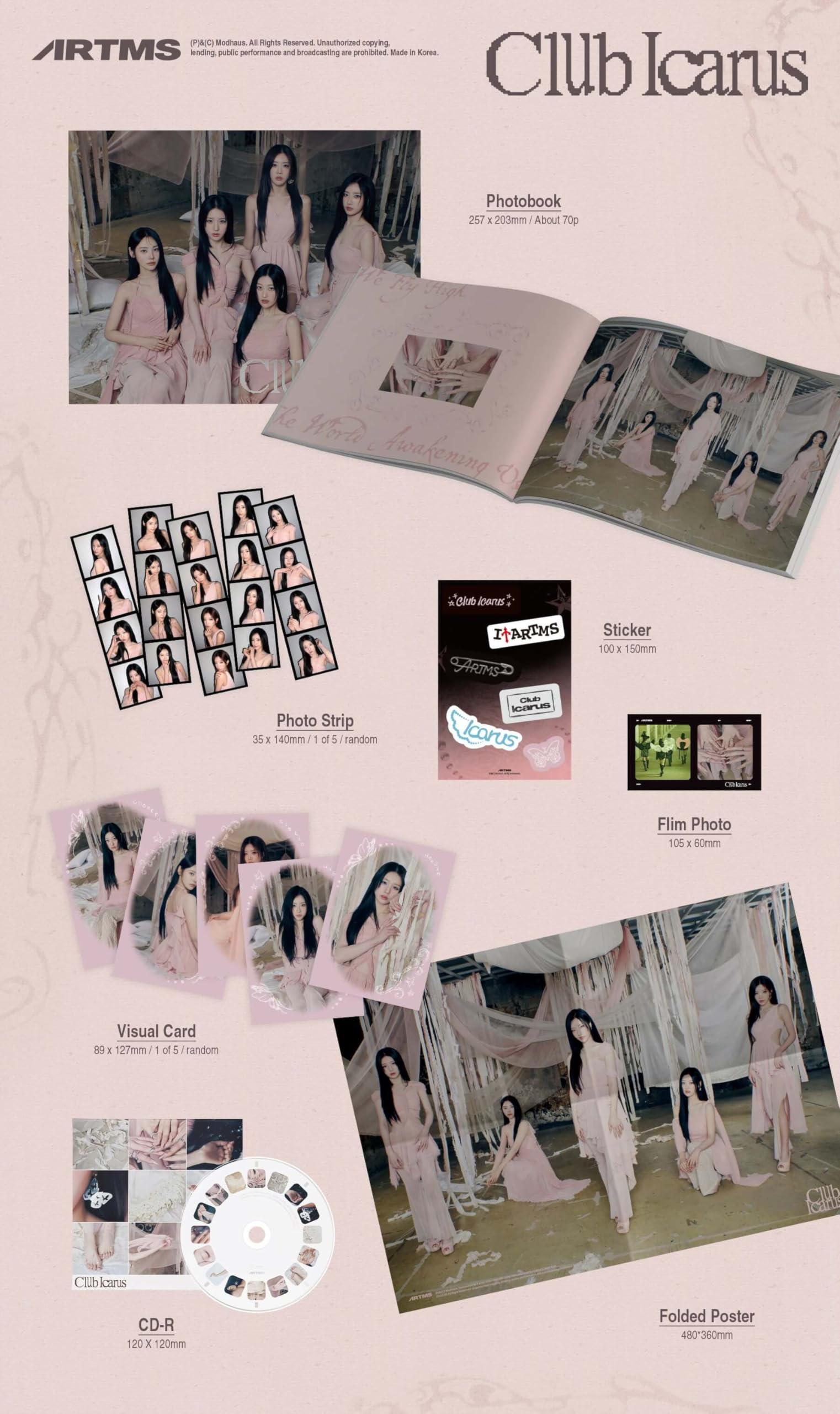 Amazon.com: ARTMS Album - Club Icarus A ver. + B ver. Full SET